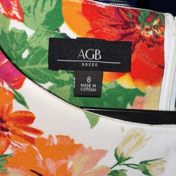 AGB- Floral Sleeveless Dress - Multicolor size 8 - Picture 4 of 10